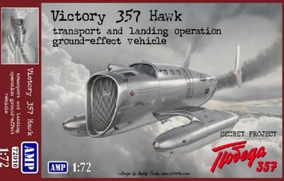 Victory 357 Hawk Ekranoplan Secret Project Trodega 357 AMP 72010 1/72 Scale