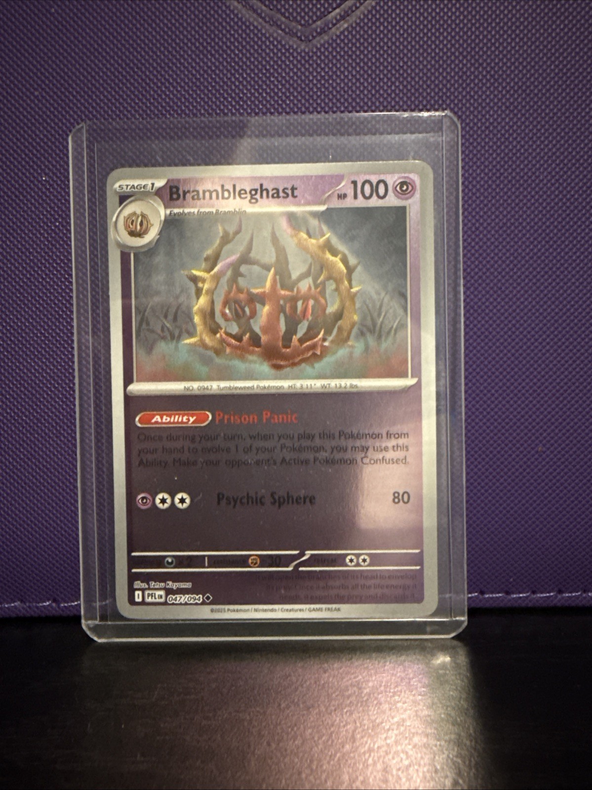 Brambleghast 047/094 Reverse Holo Pokemon Card 
