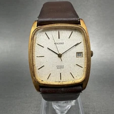 Citizen Exceed Watch Men 29mm Silver Dial Gold Tone Date 4-795423 PARTS