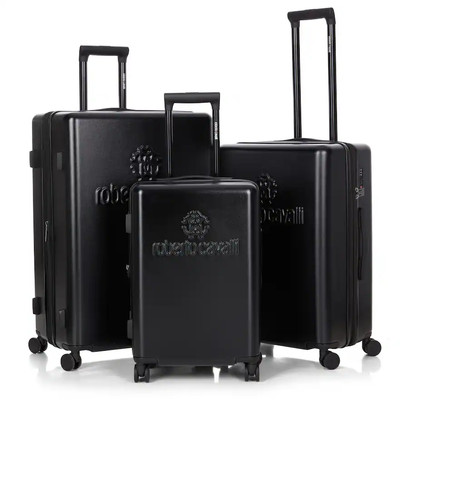 Roberto Cavalli set of 3 Luggage Set with Expandable Hard Shell black
