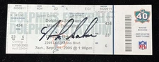 Nick Saban 2005 Miami Dolphins v Broncos NFL Head Coaching Debut Signed Ticket🏈