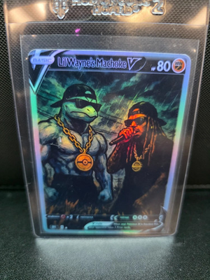 #ad PokeTeamLegends Pokemon Card Holo FanArtCustomMade PTL641 Machoke Lil Wayne $6.50