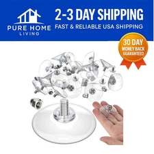 Durable PVC Suction Cups with Stainless Steel Caps - 24 Pack for Versatile Use
