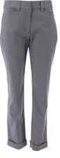 Lands' End Women Mid-Rise Chino Straight Leg Pant Iron Gray 8 NWOT 1033 