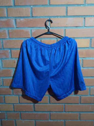 Umbro Vintage Football Soccer Shorts 90s Blue Monogram Polyester Mens Size L - Picture 2 of 7