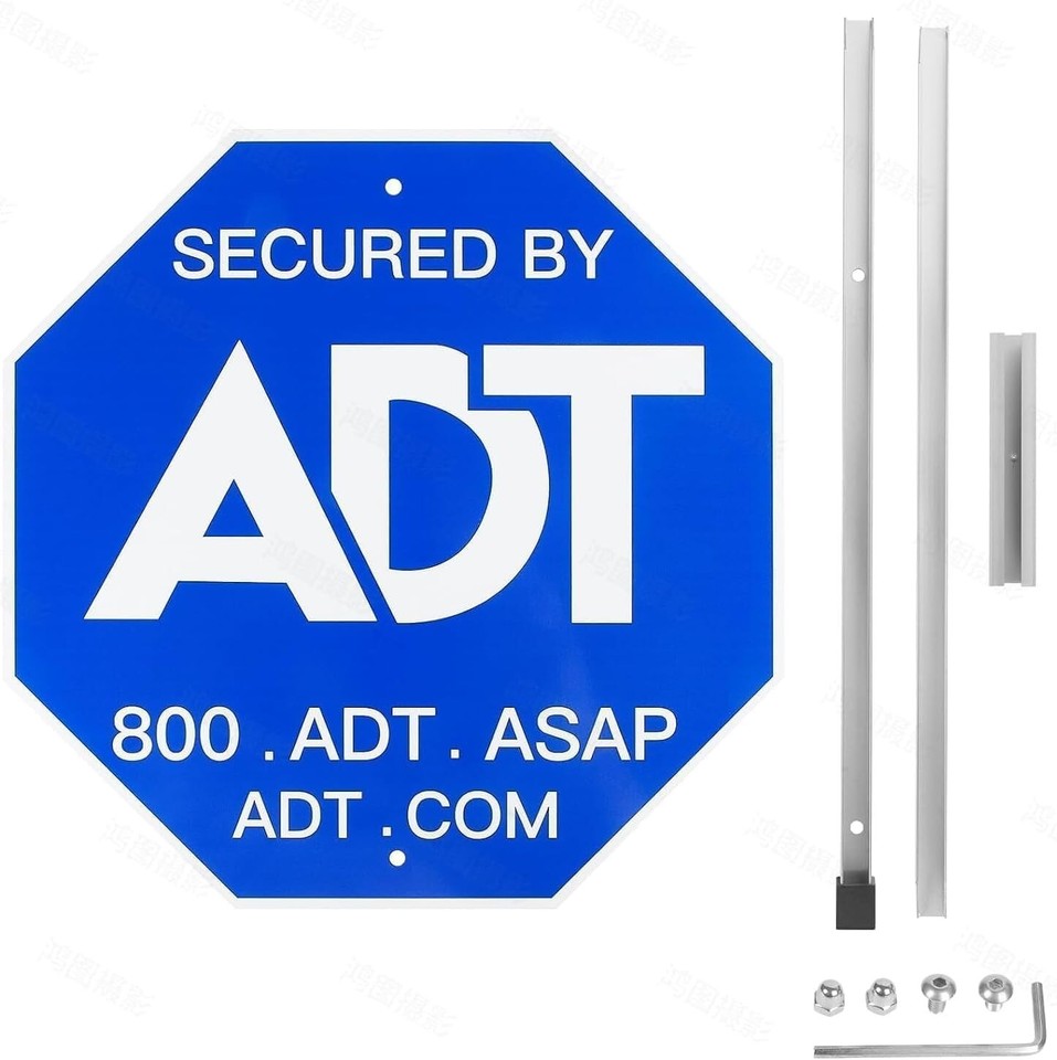 ADT Security Signs(28In All Aluminum), Metal Yard Sign with Stake,Heavy ...