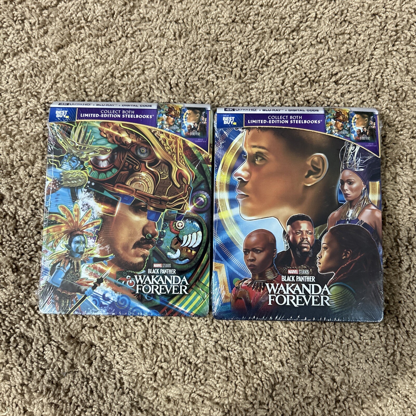 Black Panther Wakanda Forever, New Sealed Steel Book 2 Movie Set,4K, very Nice,