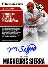 2017 Panini Chronicles Autographs Gold #5 Magneuris Sierra RC AUTO 26/49 