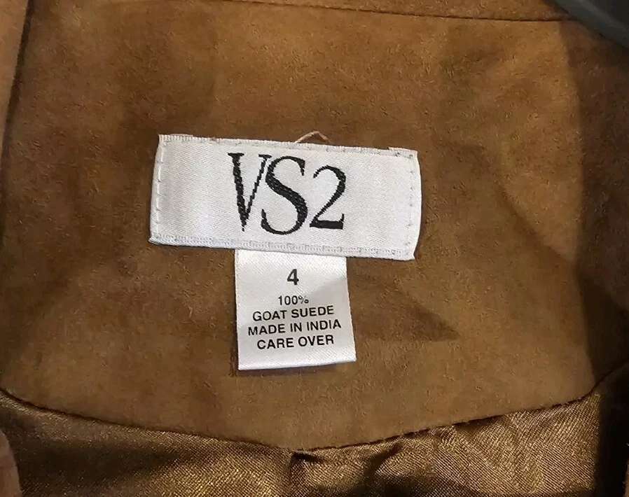 Blazer Chaqueta Vakko VS2 Marrón Cabra Gamuza con Detalle de Cuero - Talla 4 Foto 2 de 4