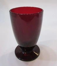 Vintage Anchor Hocking Royal Ruby Red Glass Footed Pedestal 3x5 Iced Tea Tumbler
