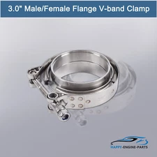 3 inch flange V-Band Clamp & 304 Stainless Steel kit Vband for Exhaust Downpipe