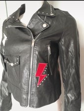 Jennyfer Heartbreaker Leather Jacket Size 8 Bnwt *rare*