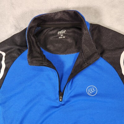 Crane Sport Cycling Jersey Mens Medium Blue Zip TechTex Coolmax 1