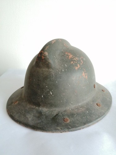 Vintage Romanian fireman helmet hat 