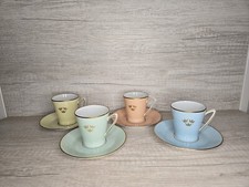 RARE Upsala Ekeby Karlskrona Swedish China Set Of 4 MCM Vintage