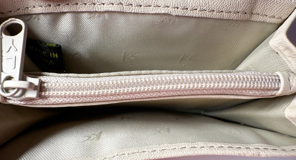 Бумажник Kenneth Cole New York винтажный TJ Maxx новый с Ярлыками бежевый кожаный складной на молнии монета - Изображение 4 из 4