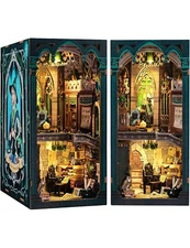 Book Nook Kit DIY Dollhouse Miniature House Kit Booknook for Adults and Teens
