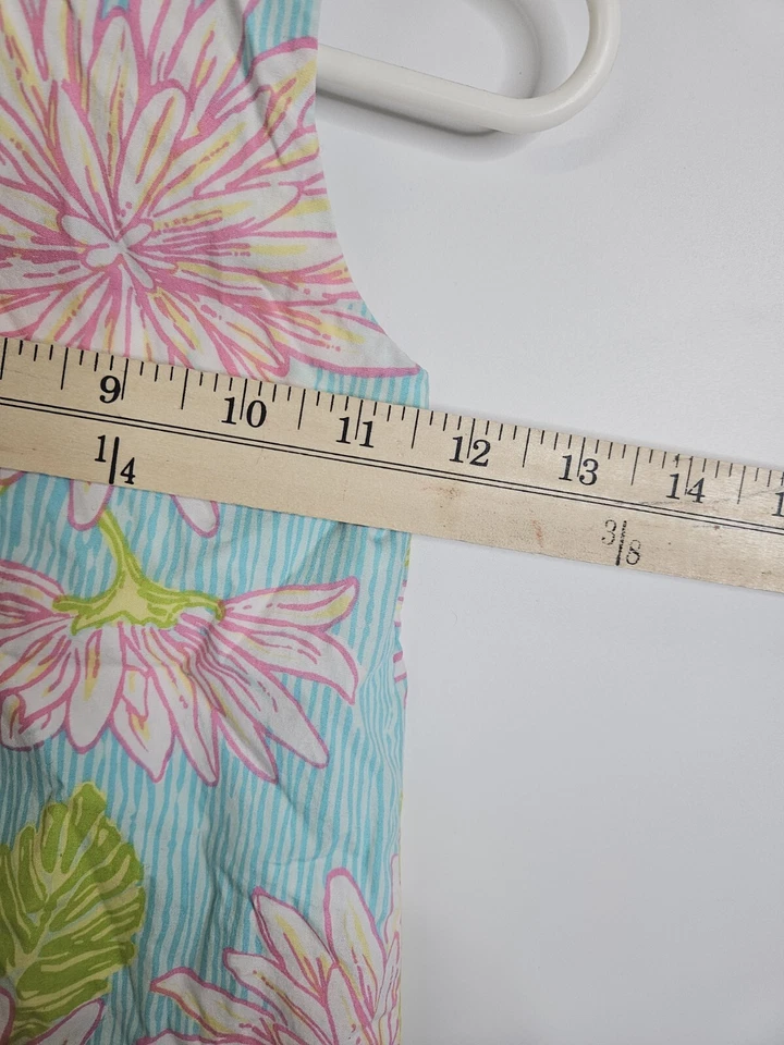 Vestido Lilly Pulitzer Carolina Niña Surf Azul Todo Tahled Up Azul Rosa 4 Foto 4 de 4