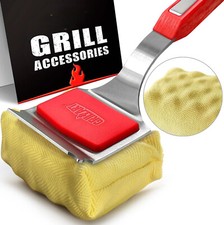 Grill Brush Bristle Free. SteamWizards BBQ Replaceable Cleaning Head, Unique