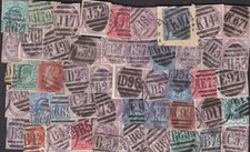 GB stamps 1841/1950 English Welsh NUMERAL CANCELS A16-K95 sold singly - 80 items