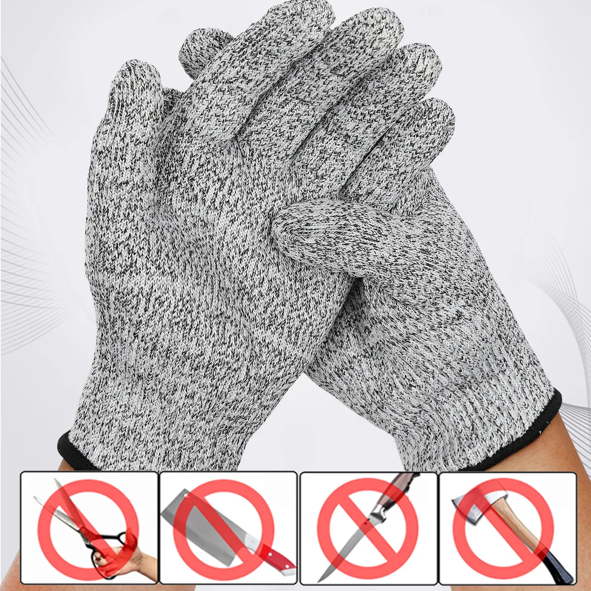 Protective Cut Resistant Gloves Meat Wood Carving Gloves Kitchen