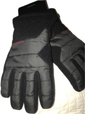 Hawke  Co men's mid-weight mixed media fleece gloves L/XL carbon black NWT