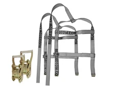 Demco Tow Dolly Straps Axle Loop Eyes & 2 Ratchets for Tie Down (2 Pack)