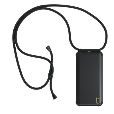 Für Huawei Y5 2019 / Honor 8s Handyhülle zum Umhängen Kette Kordel Hülle Schwarz