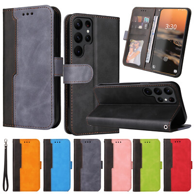 Folded Wallet Leather Phone Case Cover For Samsung Galaxy S24 S23 FE S22 S21 S20