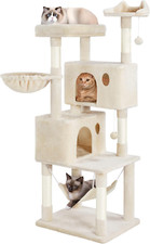 Deluxe 64.5" Cat Tree Tower with Hammock  Perch for Large Cats