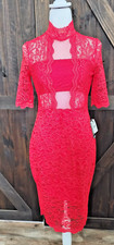 Express Women's Red Lace Dress | Size 6 | New With Tags