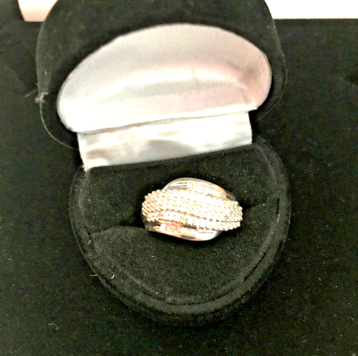 ANILLO ALIANZA ANIVERSARIO BAGUETTE REDONDO DIAMANTE GENUINO TALLA 7 + BONIFICACIÓN