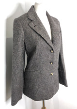 Bnwt Holland & Holland Tweed Blazer Jacket 14 New Rrp £950 Women's 3 Button