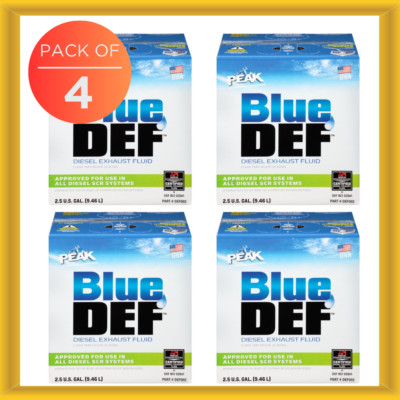 BlueDEF Diesel Exhaust Fluid Synthetic Urea & Deionized Water 2.5 Gallon 4 Pack