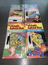 The Magic School Bus VHS Lot Of 4 Taking Flight Lost In Space Busasaurus