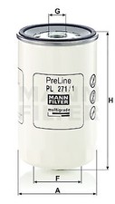 Image of MANN-FILTER PL 271/1 FUEL FILTER