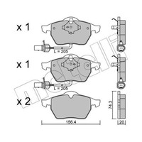 Metelli BremsbeläGe Bremsbelegsatz Vorne System Ate - Teves FüR Audi A6 Avant