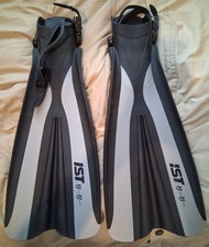 Dive Suit Fins IST Bora Bora Black Silver Size Large