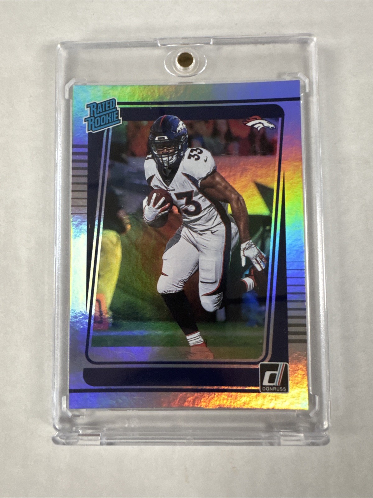 2021 Donruss Javonte Williams RC SP No Name Silver Rated Rookie Broncos