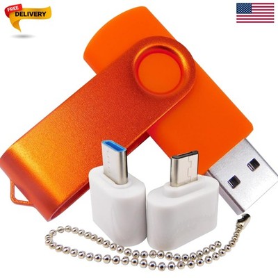 Mini Capacity USB Flash Drive Memory Sticks Thumb Drives with 1 OTG Micro USB...