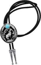 Bolo Tie Wedding Necklace Mens Western Cowboy Necktie Native American