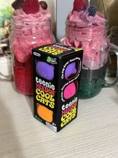 NEW Teenie Needoh Cool Cats 3 Pack Schylling Colorful Squishy Purple Pink Orange