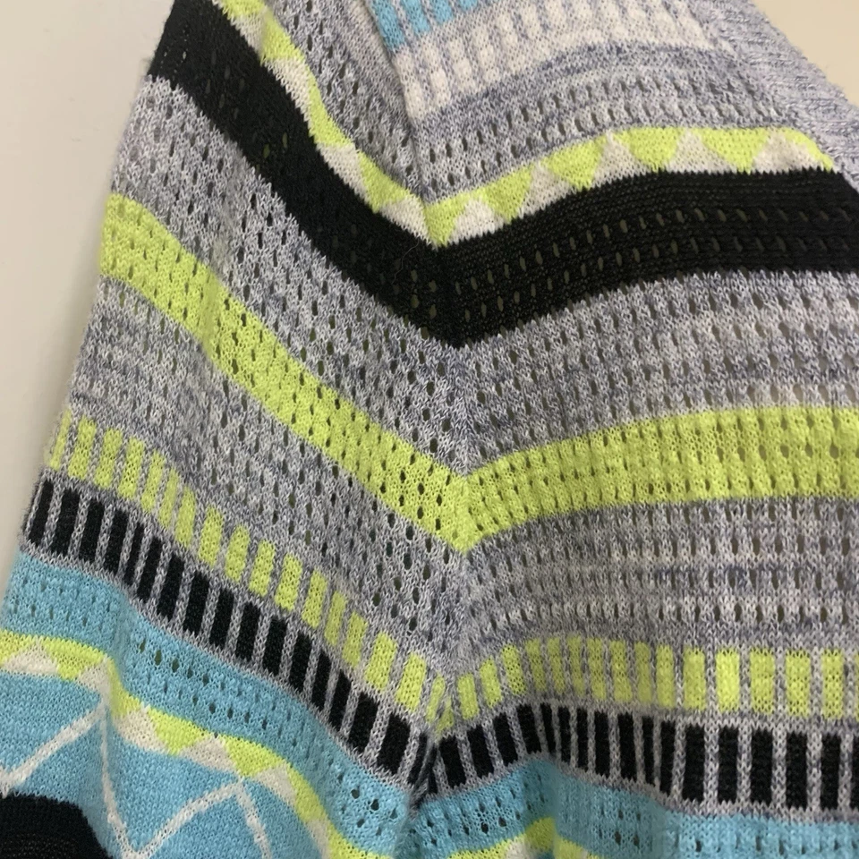 Cárdigan a rayas acanalado multicolor con botones Mossimo Supply Co. para mujer talla XXL Foto 4 de 4