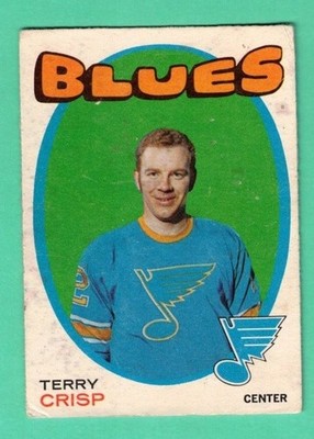 (1) TERRY CRISP 1971-72 O-PEE-CHEE  # 127 BLUES ROOKIE   CARD (M0641)