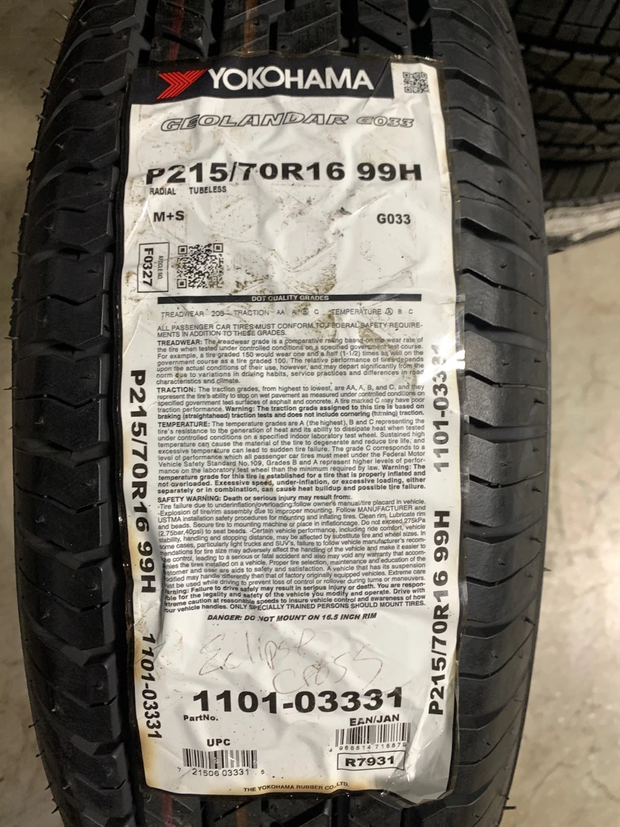 Yokohama 215/70/16 Car & Truck Tires for sale | eBay