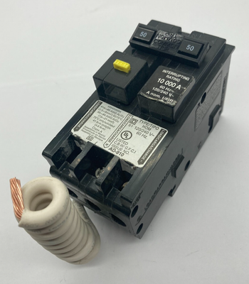 #ad Square D Homeline HOM250GFI 2 Pole 50 Amp 120 240V Plug In HOM GFCI GFI Breaker $64.95