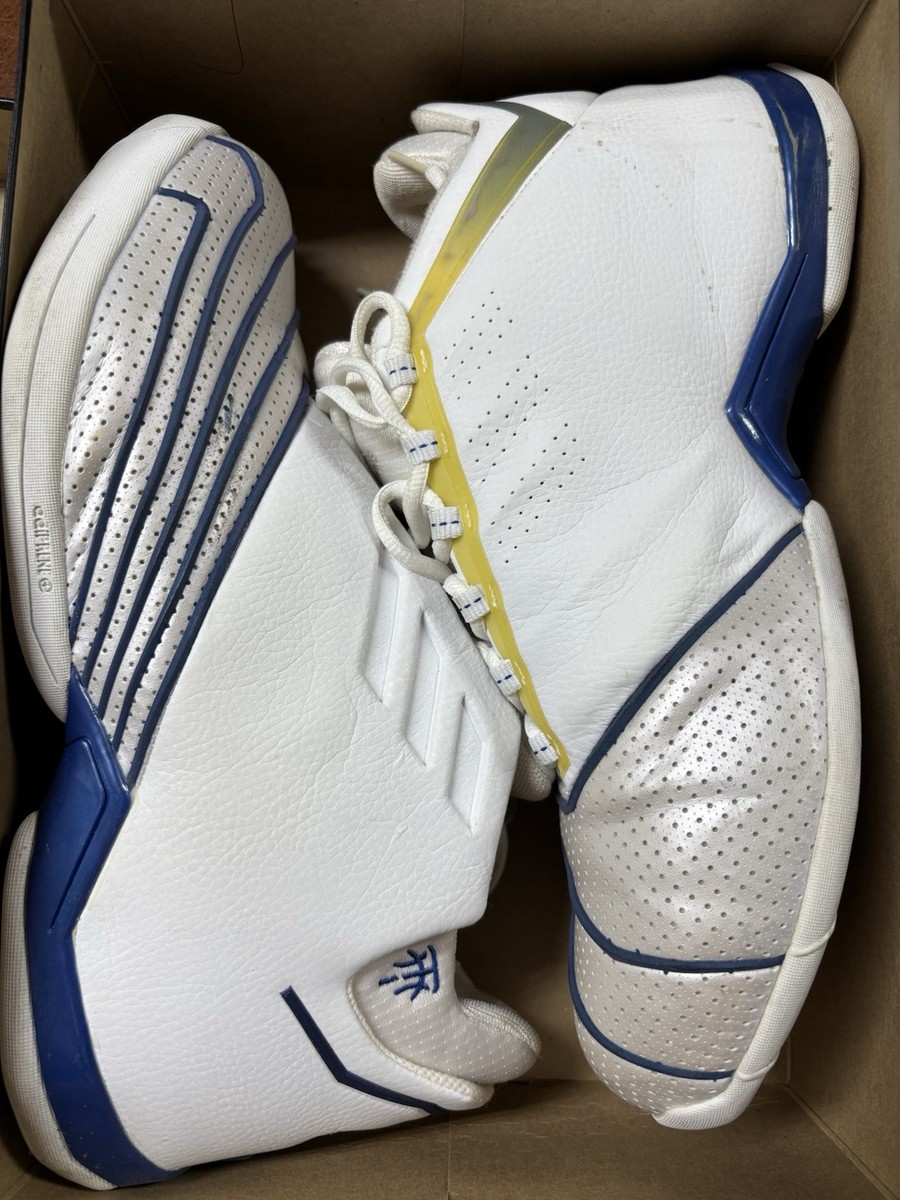 Adidas TMAC Tracy McGrady II Men's Size Basketball Shoe White/Blue  384052