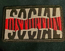 Social Distortion (band) small Embroidered Patch Iron-On Sew-On punk 2'- 3 Inch