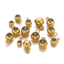 Spacer Beads 20pcs Gold Big Hole 2/3/4mm Stainless Steel DIY Jewelry