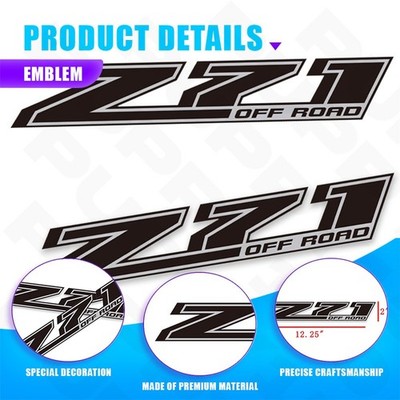 For Silverado Sierra 1500 2500HD 3500HD Z71 OFF ROAD Side Stickers 2014-2024 Set